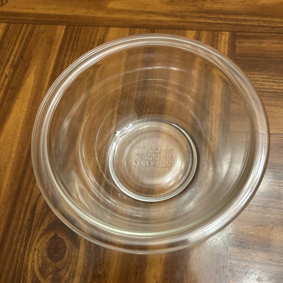 Pyrex Corning Ware Clear Glass‎ 1 Liter Prep Bowl With Rim - Picture 1 of 5